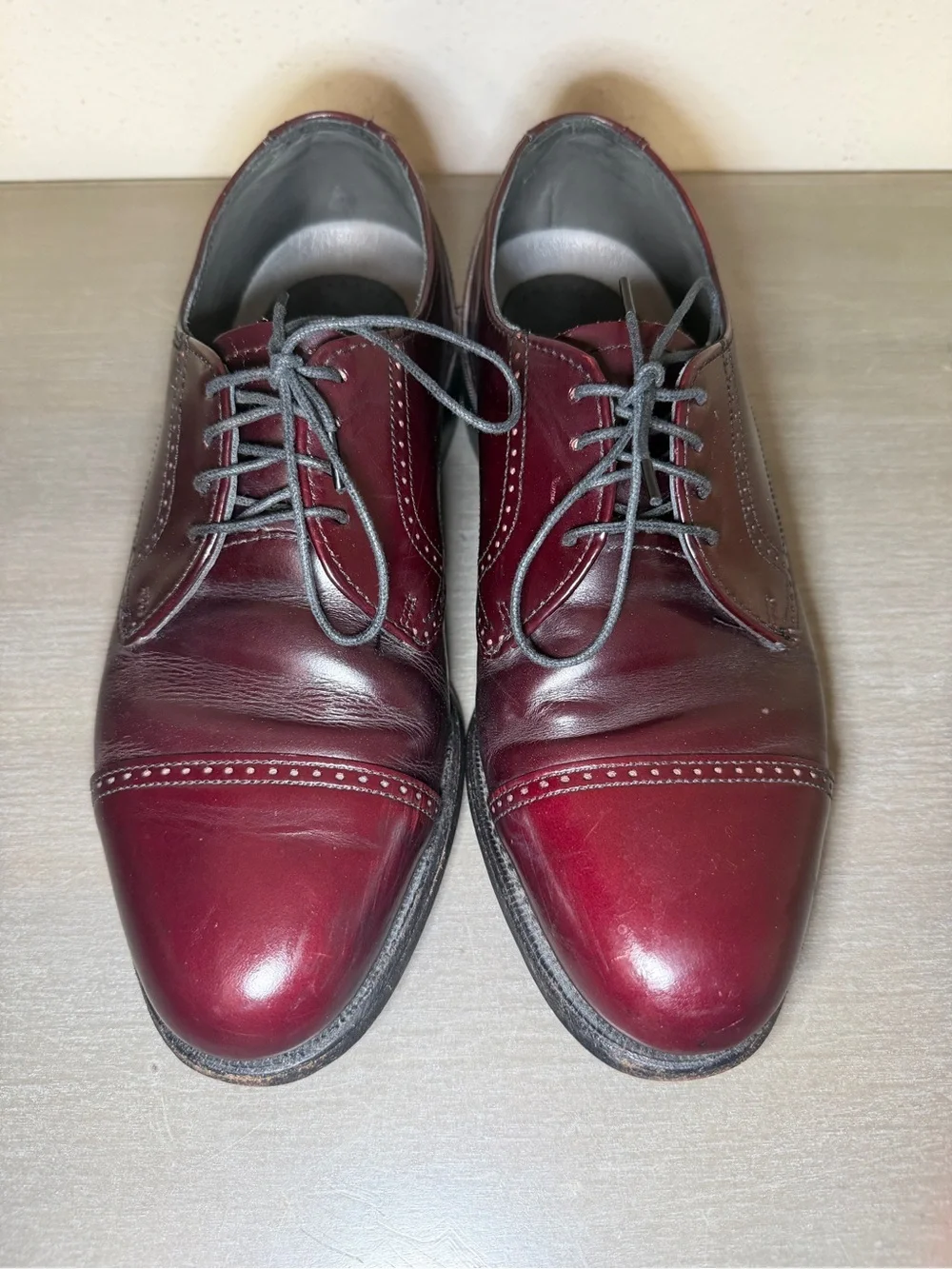 Vintage Dexter Burgundy Leather Cap Toe Oxfords Dress Shoes 8.5 M Oxford